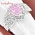 abordables Bague-Homme Femme Unisexe Anneau de déclaration Cristal Rose Pierres synthétiques Argent Goutte Pierres de naissance Bijoux de fantaisie