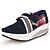 cheap Women&#039;s Slip-Ons &amp; Loafers-Women&#039;s Platform Wedge Heel Crib Shoes Casual Office &amp; Career Magic Tape Canvas Summer Winter Red / Blue / Green