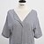 cheap Women&#039;s Tops-Women&#039;s Striped/Color Block Multi-color T-shirt , V Neck Short Sleeve