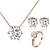 voordelige Sieraden Set-Dames Kristal Sieraden Set Ringen Set patiencespel Rond Dames Klassiek Elegant Kristal Kubieke Zirkonia Gesimuleerde diamant oorbellen Sieraden Voor Bruiloft Feest Dagelijks Causaal Maskerade