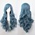 abordables Perruques de déguisement-Perruque Synthétique Perruques de Déguisement Ondulé Style Sans bonnet Perruque Vert Cheveux Synthétiques Femme Bleu Perruque Long