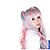 abordables Perruques de déguisement-Perruque Synthétique Bouclé Cheveux Colorés Rose Femme Sans bonnet Perruque de carnaval Perruque Halloween Perruque Lolita Cheveux