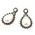 cheap Earrings-Double Roma Boutique Carved Retro Peach Heart Pearl Drop Earrings