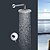 billige Bruserarmaturer-Brusehaner Sæt - Regnfald Moderne Krom Vægmonteret Keramik Ventil Bath Shower Mixer Taps / Messing / Enkelt håndtere to Huller