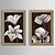 cheap Framed Arts-Oil Painting Modern Abstract Flower Hand Painted Natural Linen with Stretched Framed - Set of 2