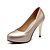 olcso Női magas sarkú cipők-Platform Kényelmes-Stiletto Talp-Női-Magassarkúak-Esküvői Alkalmi Party és Estélyi-PU-Arany Ezüst