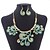 cheap Jewelry Sets-Jewelry Set Pendant Necklace Statement Vintage Party Work Casual Earrings Jewelry Green / Rainbow For Party