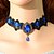 abordables Collares y colgantes-Collar For Mujer Zafiro Esmeralda Rubí Morado Azul Verde Fiesta Boda Ocasión especial Tul Princesa Negro Rojo Azul Verde Morado