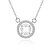 cheap Necklaces-Cremation jewelry 925 Sterling Silver Round with Zircon Pendant Necklace for Women