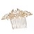 cheap Hair Jewelry-8.5cm Gold Nobby Hair Comb Tiara Headpieces Wedding Bridal Jewelry for Party
