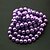 cheap Beads &amp; Jewelry Making-Beadia 2 Str(approx 230pcs) Glass Beads 8mm Round Imitation Pearl Beads Purple Color DIY Spacer Loose Beads