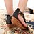 cheap Women&#039;s Sandals-Women&#039;s Shoes Leatherette Spring Summer Fall Wedge Heel For Casual Outdoor Dress Black Almond