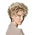 baratos peruca mais velha-Blonde Wigs for Women Synthetic Wig Curly Curly Asymmetrical Wig Short Blonde Synthetic Hair Ombre Hair Blonde