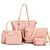 cheap Bag Sets-Women&#039;s Bags PU Leather Tote Wallet Shoulder Messenger Bag 6 Pieces Purse Set Artwork Bag Sets Daily Black Blue Pink Beige