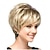 cheap Synthetic Trendy Wigs-Synthetic Wig Straight Straight Bob With Bangs Wig Blonde Short Synthetic Hair Women&#039;s Dark Roots Side Part Blonde StrongBeauty