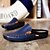 cheap Men&#039;s Clogs &amp; Mules-Men&#039;s Shoes Leather Spring Summer Fall Comfort Clogs &amp; Mules Stitching Lace For Casual White Blue