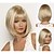 cheap Synthetic Trendy Wigs-Bob Synthetic wigs Short Straight hair Blonde Wig for women Natural wigs with bangs
