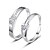 cheap Rings-Couples&#039; Sterling Silver Ring With Cubic Zirconia