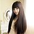 halpa Synteettiset trendikkäät peruukit-Synteettiset peruukit Suora Tyyli Suojuksettomat Peruukki Musta #27 Keskipitkä Auburn Naisten Peruukki Costume Wig