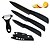 billige Bestikk-4 Pieces Black Bladed Ceramic Knife Set 3&#039;&#039;/4&#039;&#039;/5&#039;&#039;Kitchen Knife with Covers and Peeler Set