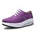 abordables Zapatillas de mujer-Mujer Tacón Cuña Zapatos de Cuna Casual Al aire libre Oficina y carrera Con Cordón Tela Verano Invierno Blanco / Negro / Morado