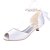baratos Sapatos de Noiva-Mulheres Sapatos De Casamento Saltos de casamento Sapatos de noiva Salto Baixo Casamento Cetim Primavera Verão Branco Champanhe Prata