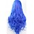 abordables Perruques de déguisement-Perruque Synthétique / Perruques de Déguisement Bouclé Style Coupe Asymétrique Sans bonnet Perruque Bleu Cheveux Synthétiques Femme Ligne de Cheveux Naturelle Bleu Perruque Long Perruque de Cosplay