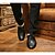 cheap Practice Dance Shoes-Men&#039;s Modern Shoes Ballroom Shoes Indoor Oxford Heel Fur Chunky Heel Lace-up Black