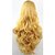 tanie Peruki kostiumowe-Peruki syntetyczne Curly Styl Bez czepka Peruka Blond Żółty Włosie synetyczne Damskie Blond Peruka Peruka cosplay
