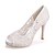 abordables Zapatos de boda-Mujer Zapatos de boda Malla Tacón Stiletto Puntera abierta Encaje Punto Confort Primavera / Verano Rosa / Blanco / Marfil / Boda / Fiesta y Noche / EU41