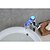 abordables Robinetteries de lavabo-Robinet lavabo - Jet pluie / LED Chrome Set de centre 1 trou / Mitigeur un trouBath Taps