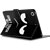 זול כיסויים לטאבלט&amp;מגני מסך-מגן עבור Apple עם מעמד / אוריגמי כיסוי מלא שחור ולבן עור PU ל iPad Mini 3/2/1