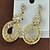 cheap Earrings-Women&#039;s Cubic Zirconia Drop Earrings Drop Luxury European Double-layer Cubic Zirconia Gold Plated Imitation Diamond Earrings Jewelry Screen Color For