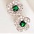 رخيصةأون حلقات الأذن-Women&#039;s Crystal Stud Earrings Luxury Fashion Earrings Jewelry Blue / Green For
