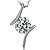 cheap Necklaces-Pendant Necklace Pendant Party Work Casual Sterling Silver Rhinestone Silver Screen Color Necklace Jewelry For