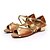 cheap Latin Shoes-Women&#039;s Dance Shoes Paillette / Satin / Leatherette Latin Shoes Sequin / Buckle Sandal Chunky Heel Non Customizable Brown / Gold / Royal Blue / Indoor / Performance / Practice / Professional