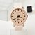 voordelige Trendy Horloge-Heren Horloge Hout Polshorloge Kwarts Waterbestendig PU Band Vintage Bruin Kaki