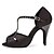 olcso Latin cipők-Női Salsa Pihe Magassarkú Professzionális Strasszkő Tűsarok Fekete 8,5 cm Szabványos méret