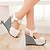 cheap Women&#039;s Sandals-Women&#039;s Shoes Heel Wedges / Heels / Peep Toe / Platform Sandals / Heels Outdoor / Dress / CasualBlack / Blue