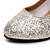 baratos Sapatos Para Dança de Salão &amp; Dança Moderna-Mulheres Sapatos de Dança Moderna Salto Lantejoulas Salto Personalizado Personalizável Sapatos de Dança Dourado / Prata
