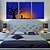 halpa Painatukset-LED canvas-taide Maisema 3 paneeli Pysty Painettu Wall Decor Kodinsisustus