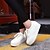 Χαμηλού Κόστους Γυναικεία Sneakers-Γυναικείο Παπούτσια Δερματίνη Άνοιξη Καλοκαίρι Φθινόπωρο Επίπεδο Τακούνι Κορδόνια Για Φόρεμα Λευκό Μαύρο