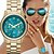cheap Fashion Watches-Women&#039;s Wrist Watch Quartz Gold Calendar / date / day Analog Luxury Fashion - Pink Light Blue Royal Blue One Year Battery Life / SODA AG4