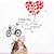 billige Veggklistremerker-Wall Stickers veggen dekaler stil kjærlighet sykkel pvc vegg klistremerker