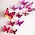 cheap Wall Stickers-Pack of 12 PCs Wall Stickers, Modern City Life Adorable PVC Stereo Rose Butterfly Wall Stickers