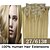 preiswerte Haarverlängerungen aus Echthaar-24inch 8pcs / set 110g Clip-in Haar remy Menschenhaarverlängerungen 23 Farben für Frauen Schönheit