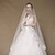 cheap Wedding Veils-One-tier Lace Applique Edge Wedding Veil Cathedral Veils with Embroidery Lace / Tulle / Angel cut / Waterfall