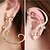 olcso Divat fülbevalók-Női Fül Mandzsetta - Opál, Hamis gyémánt Luxus, Európai, Nyilatkozat Arany / Ezüst Kompatibilitás