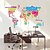cheap Wall Stickers-Fashion Shapes Wall Stickers Map Wall Stickers Decorative Wall Stickers, Vinyl Home Decoration Wall Decal Wall