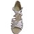 preiswerte Lateinamerikanische Schuhe-Damen Tanzschuhe Schuhe für den lateinamerikanischen Tanz Sandalen Maßgefertigter Absatz Maßfertigung Tan / Weiß / Innen / Satin / Praxis / Professionell